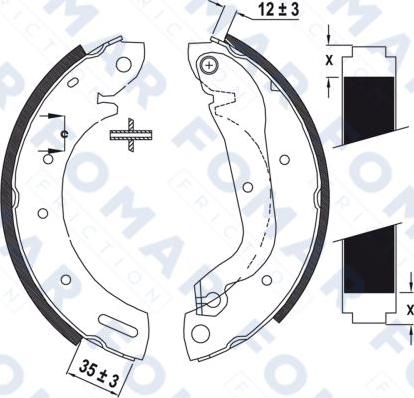 FOMAR Friction FO 9036 - Kit ganasce freno autozon.pro