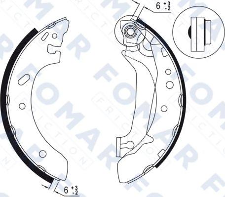 FOMAR Friction FO 9031 - Kit ganasce freno autozon.pro