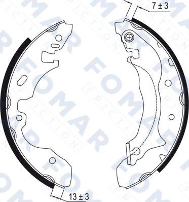 FOMAR Friction FO 9025 - Kit ganasce freno autozon.pro