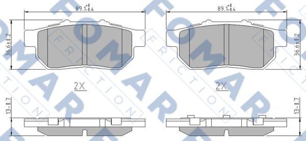 FOMAR Friction FO 902681 - Kit pastiglie freno, Freno a disco autozon.pro