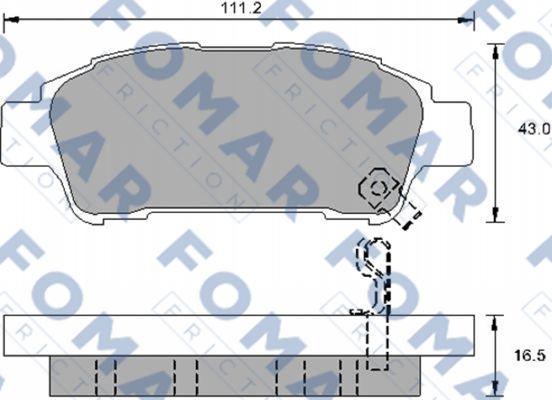 FOMAR Friction FO 907481 - Kit pastiglie freno, Freno a disco autozon.pro