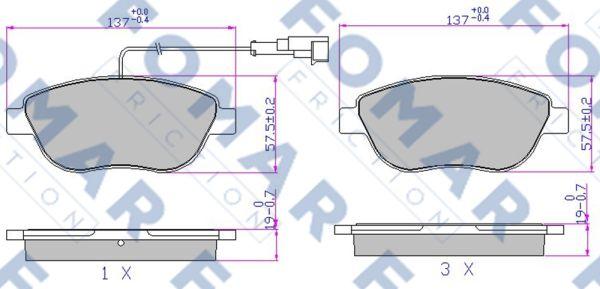 FOMAR Friction FO 907681 - Kit pastiglie freno, Freno a disco autozon.pro