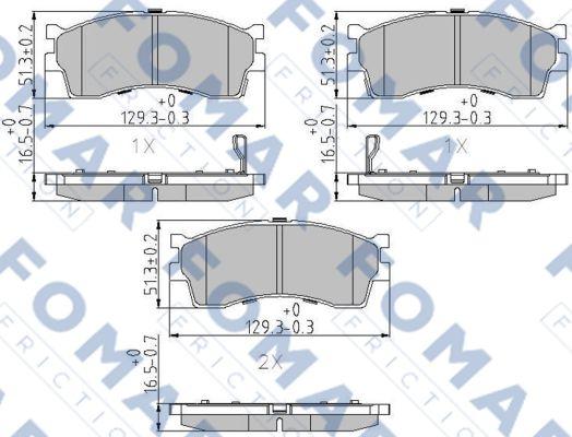 FOMAR Friction FO 907081 - Kit pastiglie freno, Freno a disco autozon.pro