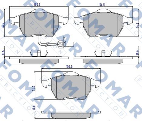 FOMAR Friction FO 907181 - Kit pastiglie freno, Freno a disco autozon.pro