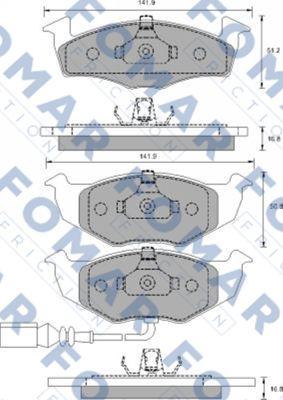 FOMAR Friction FO 907381 - Kit pastiglie freno, Freno a disco autozon.pro