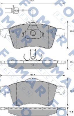 FOMAR Friction FO 907281 - Kit pastiglie freno, Freno a disco autozon.pro