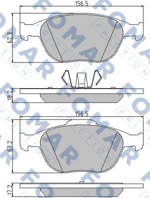 FOMAR Friction FO 907781 - Kit pastiglie freno, Freno a disco autozon.pro