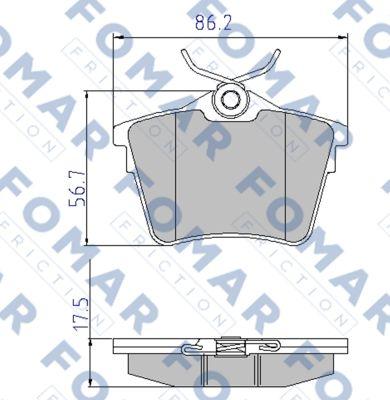 FOMAR Friction FO 919581 - Kit pastiglie freno, Freno a disco autozon.pro