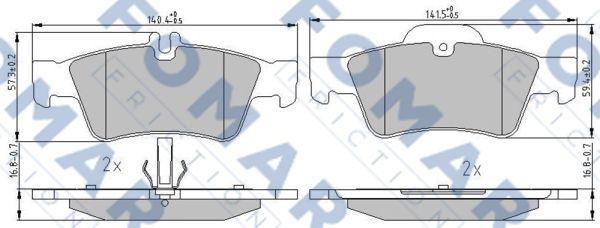 FOMAR Friction FO 914481 - Kit pastiglie freno, Freno a disco autozon.pro