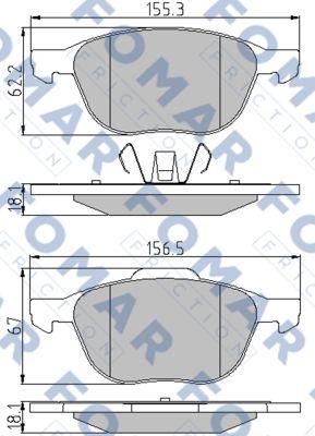 FOMAR Friction FO 914581 - Kit pastiglie freno, Freno a disco autozon.pro