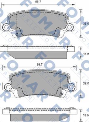 FOMAR Friction FO 914181 - Kit pastiglie freno, Freno a disco autozon.pro