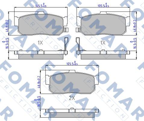 FOMAR Friction FO 916981 - Kit pastiglie freno, Freno a disco autozon.pro