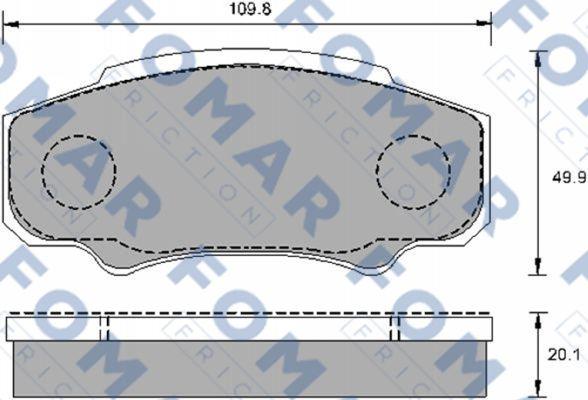 FOMAR Friction FO 910981 - Kit pastiglie freno, Freno a disco autozon.pro