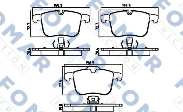 FOMAR Friction FO 910681 - Kit pastiglie freno, Freno a disco autozon.pro