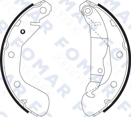 FOMAR Friction FO 9100 - Kit ganasce freno autozon.pro