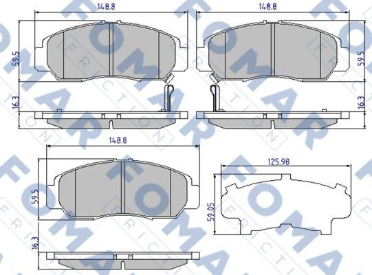 FOMAR Friction FO 910881 - Kit pastiglie freno, Freno a disco autozon.pro