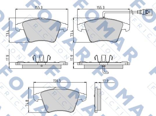 FOMAR Friction FO 918981 - Kit pastiglie freno, Freno a disco autozon.pro