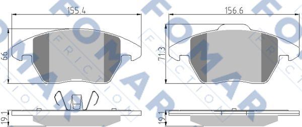 FOMAR Friction FO 918781 - Kit pastiglie freno, Freno a disco autozon.pro