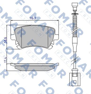 FOMAR Friction FO 913981 - Kit pastiglie freno, Freno a disco autozon.pro