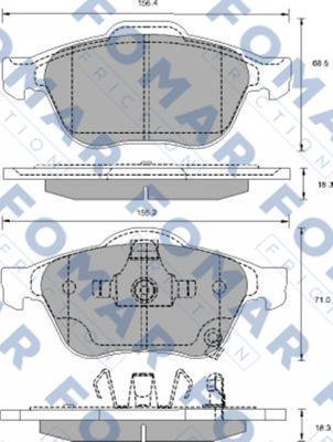 FOMAR Friction FO 913481 - Kit pastiglie freno, Freno a disco autozon.pro