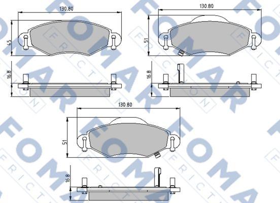 FOMAR Friction FO 913081 - Kit pastiglie freno, Freno a disco autozon.pro