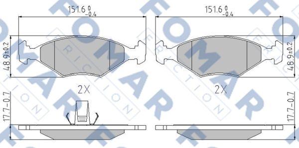 FOMAR Friction FO 913881 - Kit pastiglie freno, Freno a disco autozon.pro