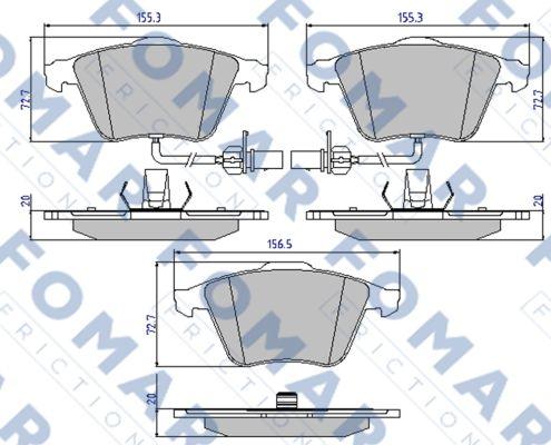 FOMAR Friction FO 912481 - Kit pastiglie freno, Freno a disco autozon.pro