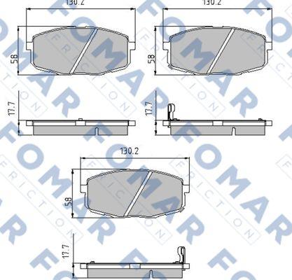 FOMAR Friction FO 912181 - Kit pastiglie freno, Freno a disco autozon.pro