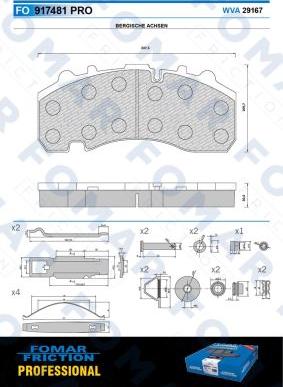 FOMAR Friction FO 917481 - Kit pastiglie freno, Freno a disco autozon.pro