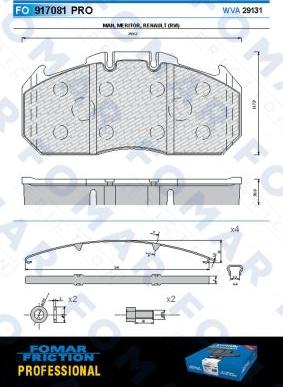 FOMAR Friction FO 917081 - Kit pastiglie freno, Freno a disco autozon.pro