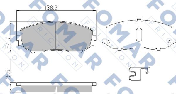 FOMAR Friction FO 939381 - Kit pastiglie freno, Freno a disco autozon.pro