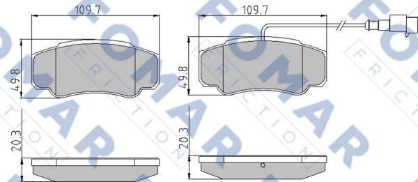 FOMAR Friction FO 934181 - Kit pastiglie freno, Freno a disco autozon.pro