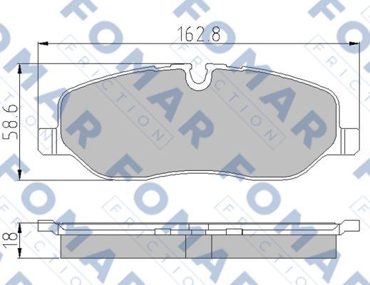 FOMAR Friction FO 934881 - Kit pastiglie freno, Freno a disco autozon.pro