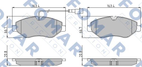 FOMAR Friction FO 934281 - Kit pastiglie freno, Freno a disco autozon.pro