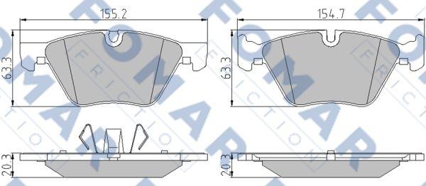 FOMAR Friction FO 934781 - Kit pastiglie freno, Freno a disco autozon.pro