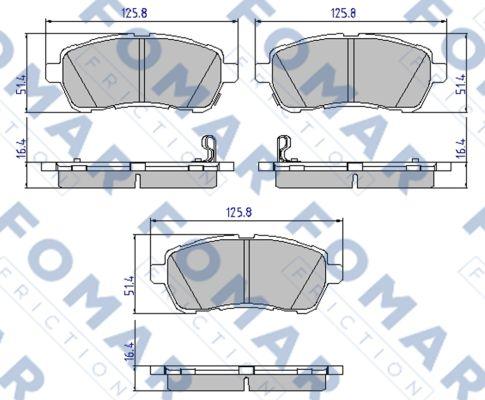 FOMAR Friction FO 935981 - Kit pastiglie freno, Freno a disco autozon.pro