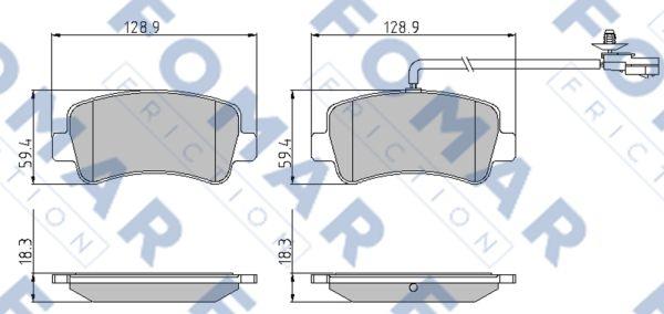 FOMAR Friction FO 935481 - Kit pastiglie freno, Freno a disco autozon.pro