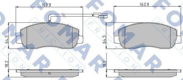 FOMAR Friction FO 935581 - Kit pastiglie freno, Freno a disco autozon.pro