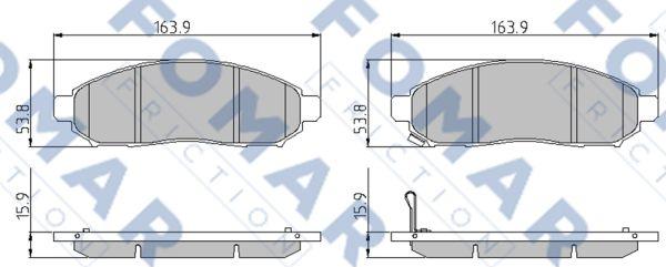 FOMAR Friction FO 935081 - Kit pastiglie freno, Freno a disco autozon.pro