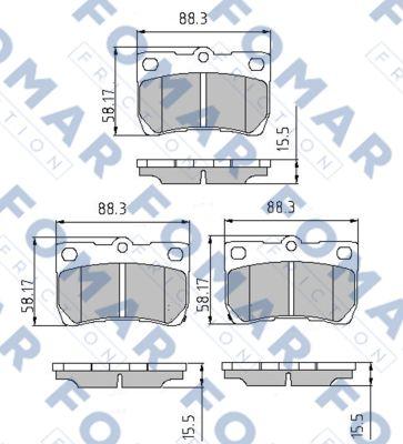 FOMAR Friction FO 935181 - Kit pastiglie freno, Freno a disco autozon.pro