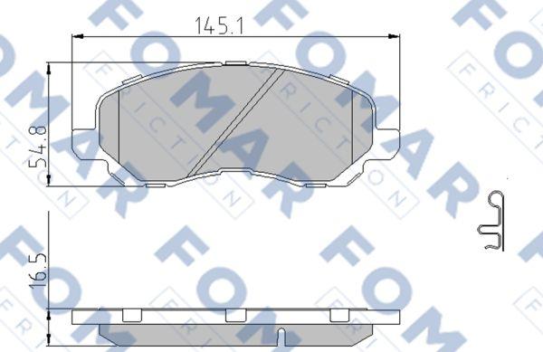 FOMAR Friction FO 935881 - Kit pastiglie freno, Freno a disco autozon.pro