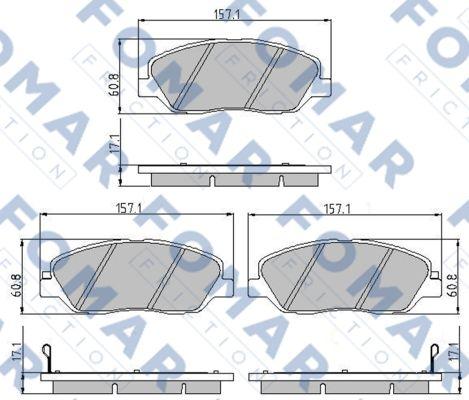 FOMAR Friction FO 935381 - Kit pastiglie freno, Freno a disco autozon.pro