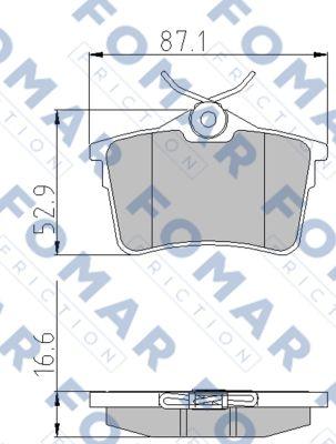 FOMAR Friction FO 935781 - Kit pastiglie freno, Freno a disco autozon.pro