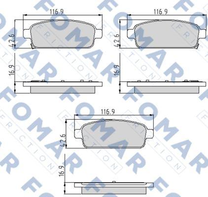 FOMAR Friction FO 936481 - Kit pastiglie freno, Freno a disco autozon.pro