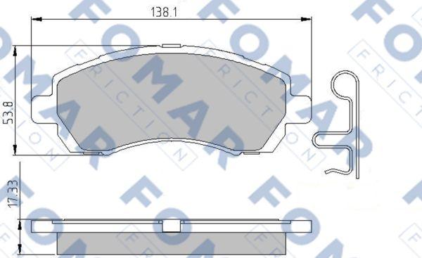 FOMAR Friction FO 936581 - Kit pastiglie freno, Freno a disco autozon.pro