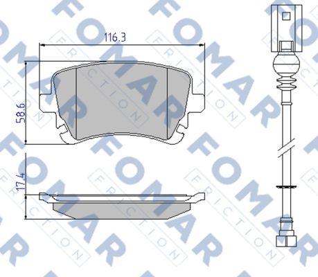 FOMAR Friction FO 936681 - Kit pastiglie freno, Freno a disco autozon.pro