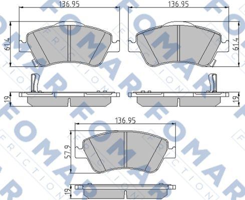 FOMAR Friction FO 936081 - Kit pastiglie freno, Freno a disco autozon.pro