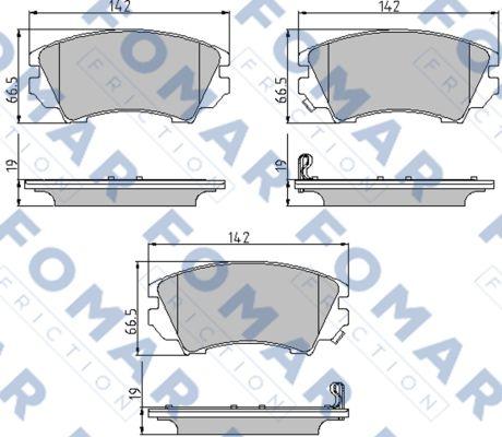 FOMAR Friction FO 936181 - Kit pastiglie freno, Freno a disco autozon.pro