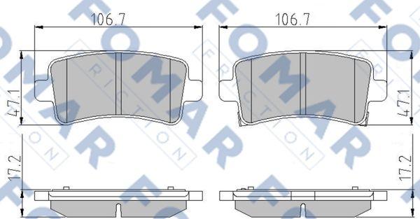 FOMAR Friction FO 936381 - Kit pastiglie freno, Freno a disco autozon.pro