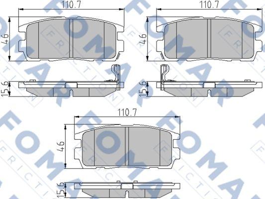 FOMAR Friction FO 930981 - Kit pastiglie freno, Freno a disco autozon.pro